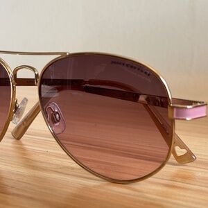 Juicy Couture Aviator Sunglasses Amber lenses with :Pink and Gold Frames